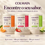 Kit Colmata com os três sabores de colágeno tipo 2: tangerina, morango e limão, 105 g cada